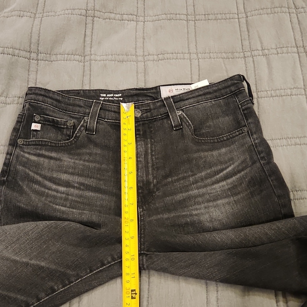 AG Adriano Goldschmied "The Jodi Crop" Black Hi-rise Flare Crop Jeans Size 29! - Picture 10 of 11